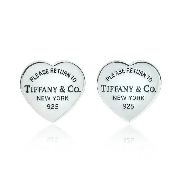 ●TATIANA● Silver 925 Emblem Heart One Touch Earrings EC196 TATIANA☆[SILVER925] Emblem Heart One-touch Earring